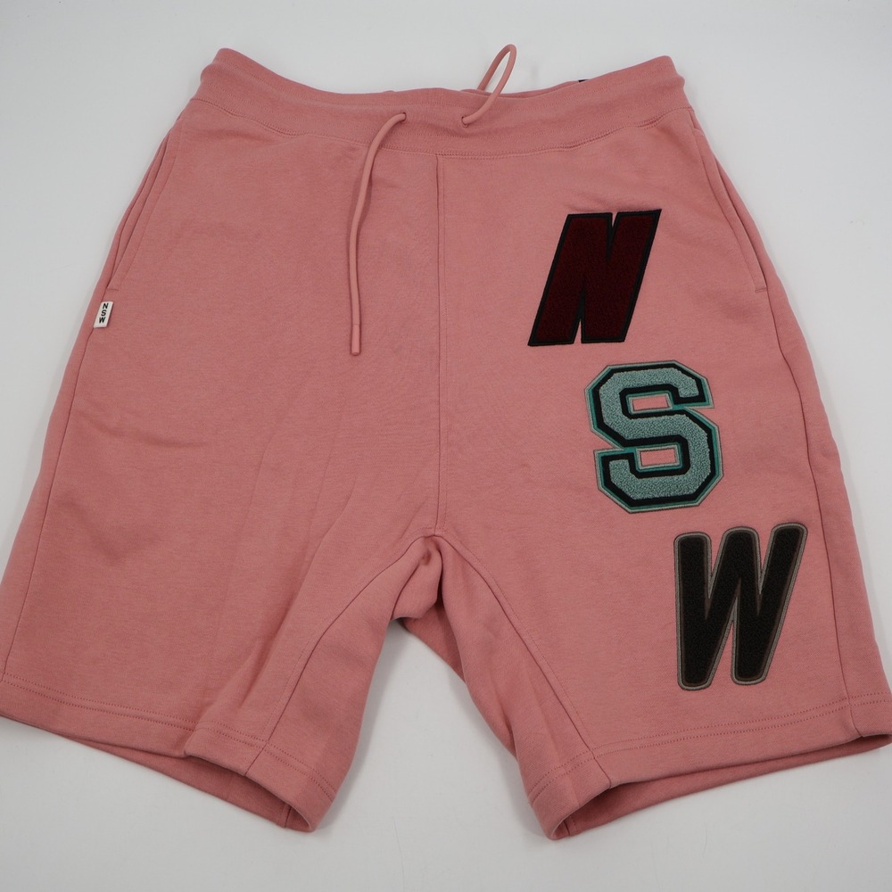 Nike Sportswear NSW Shorts Mens L Pink Chenille Varsity Patch 930248-685
